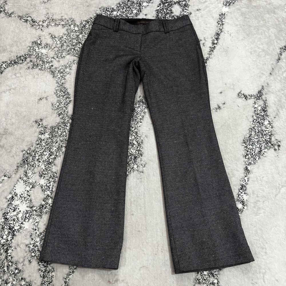 The Limited Drew Fit Women's Size 12 Gray Wool Blend Wide Leg Dress Pants NWT